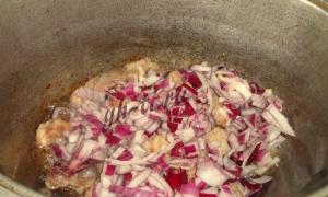 Пошаговый рецепт приготовления овощного рагу с мясом